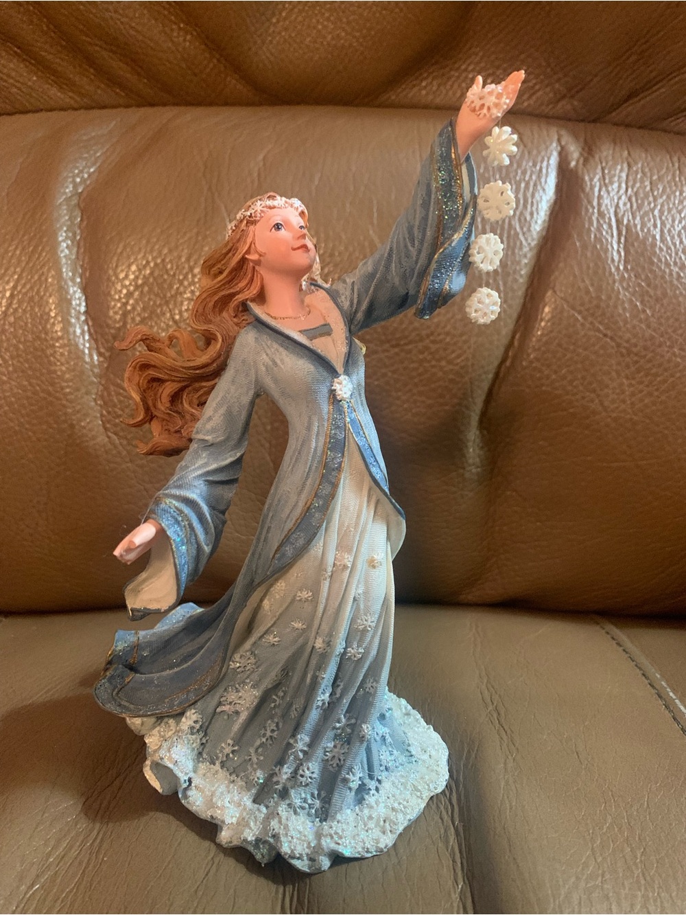 Boyds Bears Winter Snow Maiden Figurine in Blue and White